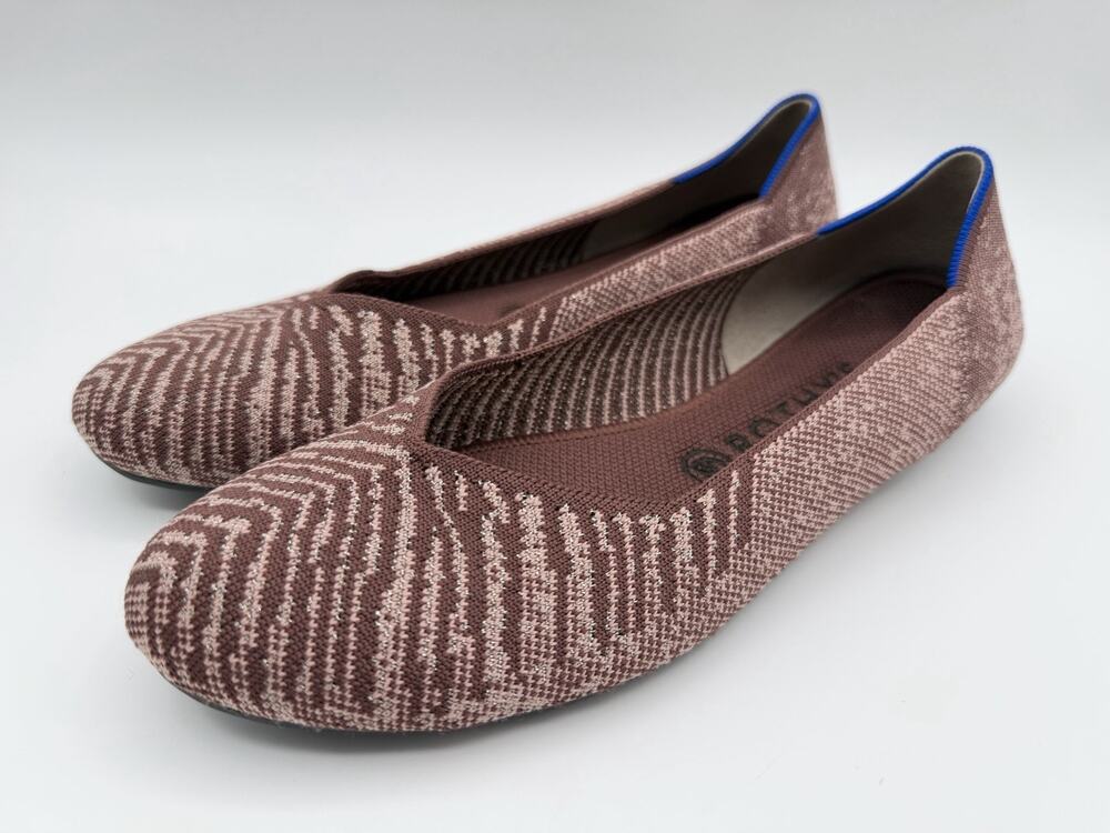 Rothy's The Flat Desert Metallic Knit Slip On Round Toe Shoes Women’s 9.5